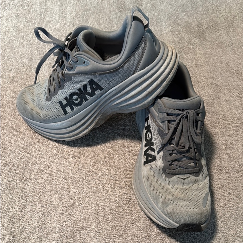 Hoka Charcoal Athletic Sneakers